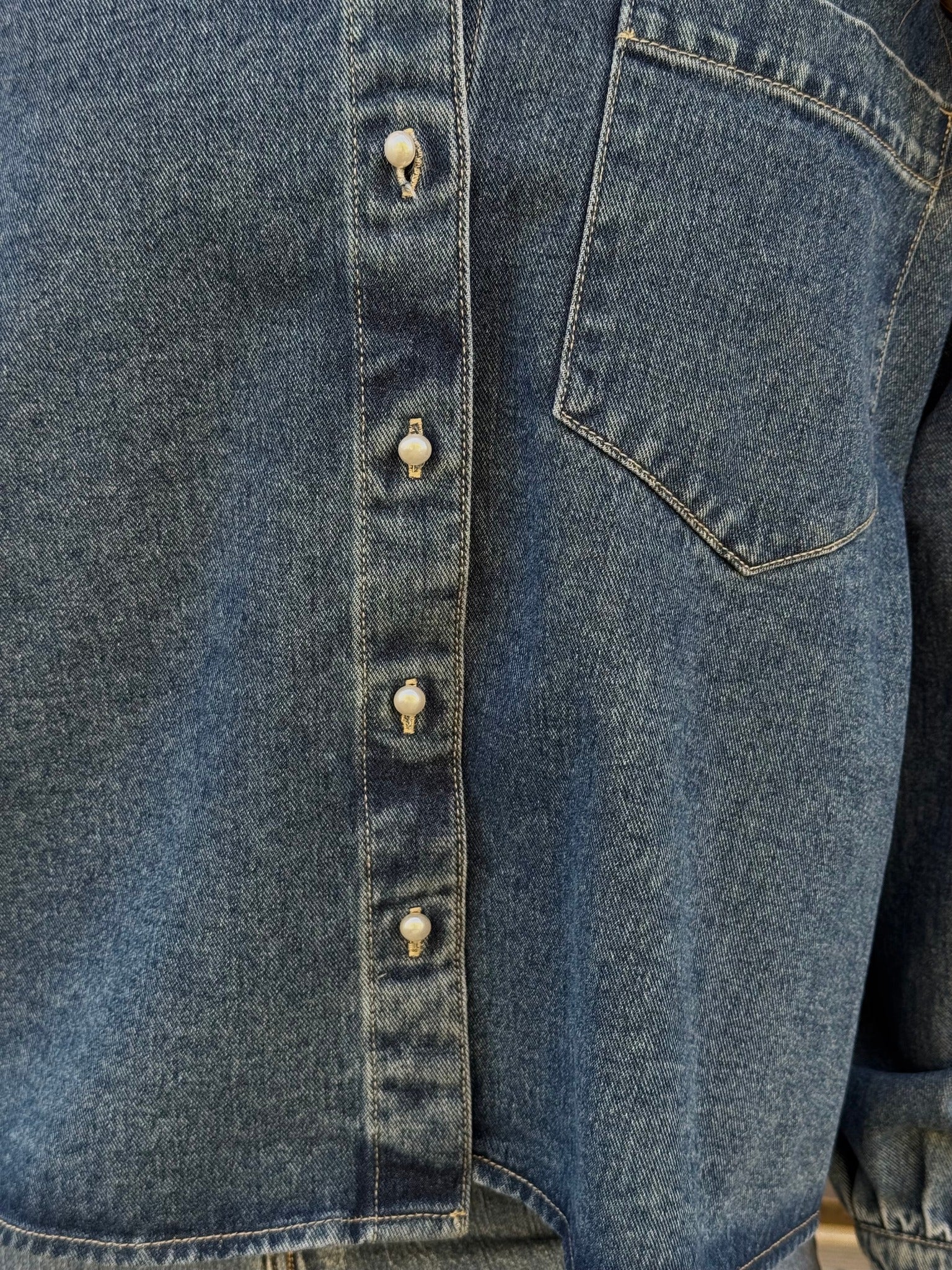 VMELORA Denim Shirt - Medium Blue Denim